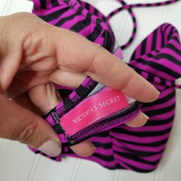 Victoria's Secret Striped Bandeau Bikini Top MED - Picture 8 of 8
